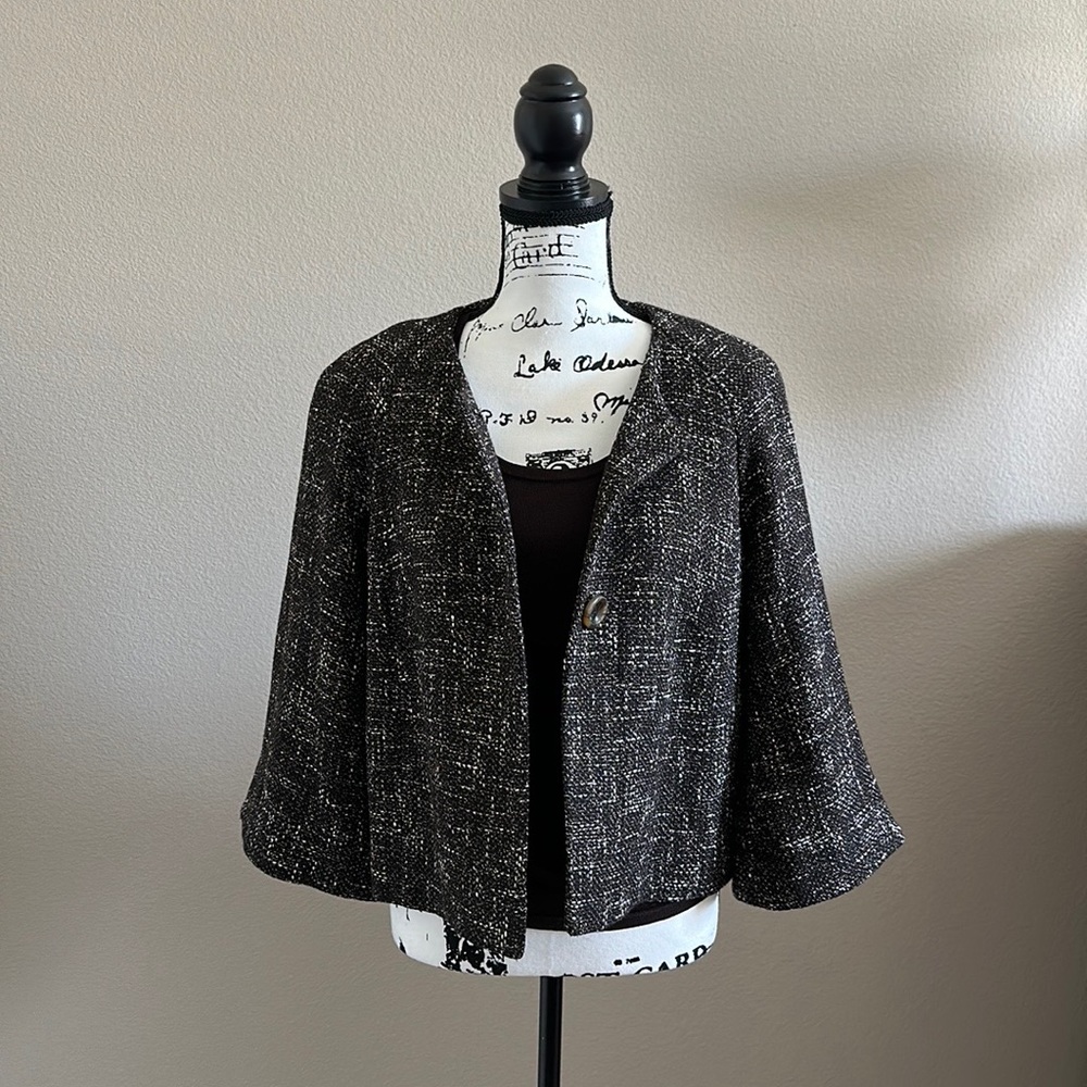 Vintage Jones New York Collection | Woven Bolero Jacket and Shell Tank Set